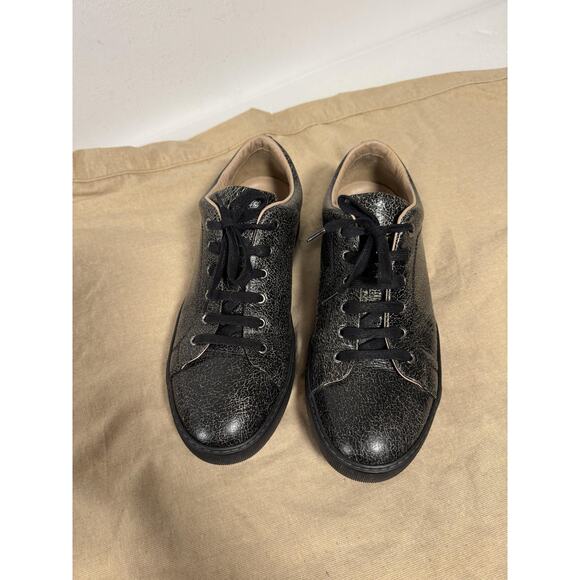 Lanvin Shoes Mens Size 10 Black Cracked Leather Low Top Lace Up Made Portugal main image 7